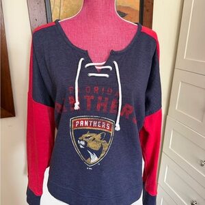 Florida Panthers Women's Sweater - Navy and Red